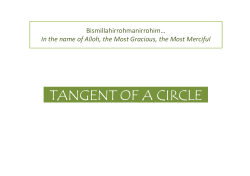 TANGENT OF A CIRCLE