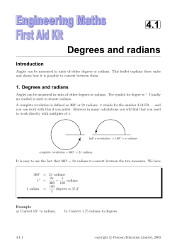 4.1 Degrees and radians
