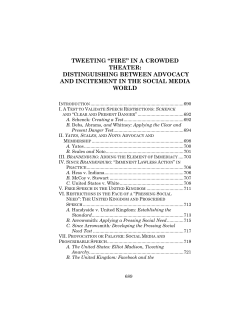 tweeting “fire” in a crowded theater