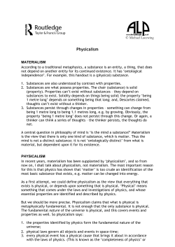 Physicalism