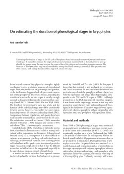 On estimating the duration of phenological stages in bryophytes