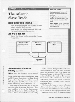 The Atlantic Slave Trade