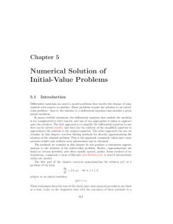 Chapter 5 Numerical Solution of Initial