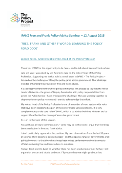 Free, Frank and Other F-words