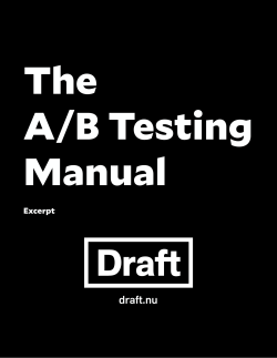AB Testing Manual (Excerpt Stuff).pages
