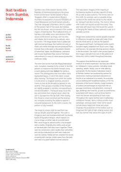 Ikat textiles from Sumba, Indonesia