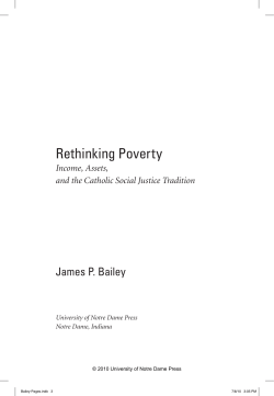 Rethinking Poverty - University of Notre Dame