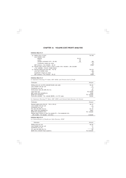 CHAPTER 16: VOLUME-COST