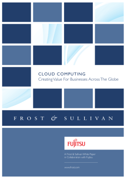 CLOUD COMPUTING Creating Value For Businesses Across
