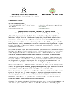 Gluten-‐-‐-‐Free Certification Organization Pennsylva