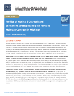 Profiles of Medicaid Outreach and Enrollment Strategies: Helping