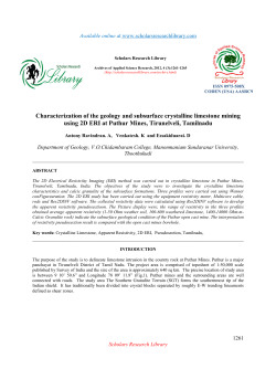 Characterization of the geology and subsurface crystalline limestone