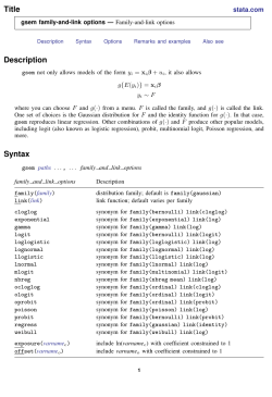 gsem family-and-link options