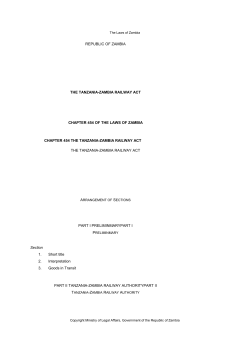 Tanzania-Zambia Railway Act