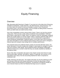 13 Equity Financing