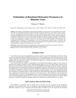 Estimations of Rotational Relaxation Parameters in Diatomic Gases
