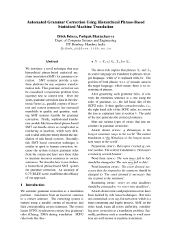 Automated Grammar Correction Using Hierarchical Phrase