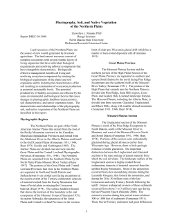 Physiography, Soil, and Native Vegetation of the Northern Plains