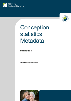 Conceptions Metadata - Office for National Statistics