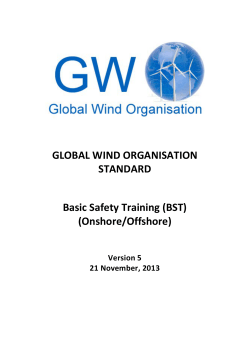 GLOBAL WIND ORGANISATION STANDARD Basic Safety