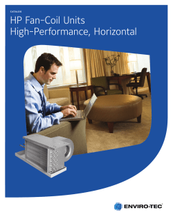 HP Fan-Coil Units High-Performance, Horizontal - Enviro-Tec