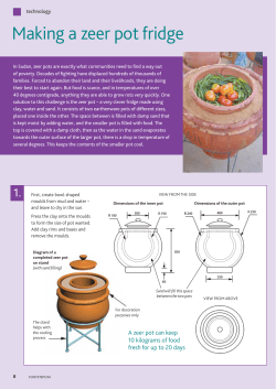 Making a zeer pot fridge