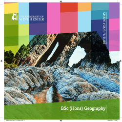 BSc (Hons) Geography - University of Winchester