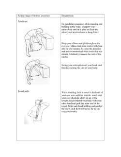 Shoulder ROM exercise