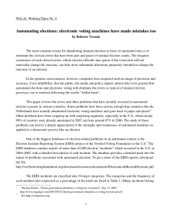 Automating elections: electronic voting machines have made