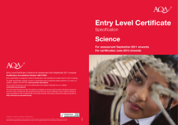 AQA ELC Science Specification