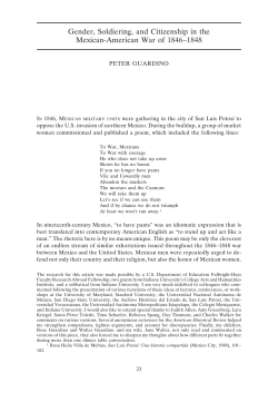 Gender, Soldiering, and Citizenship in the Mexican