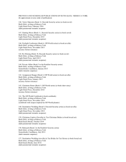 previous and scheduled publications of ruth glick