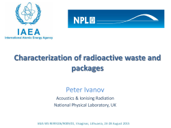 Characterization Of radioactive waste And Packages