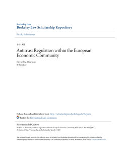Antitrust Regulation within the European Economic Community