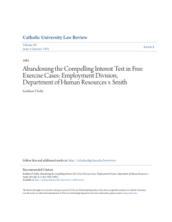 Abandoning the Compelling Interest Test in Free Exercise Cases