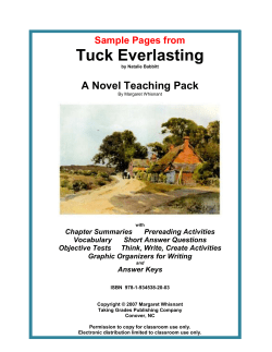Sample Pages from Tuck Everlasting