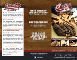 BigBibBBQ 210-654-8400 &bull; www.thebigbib.com At Austin Highway