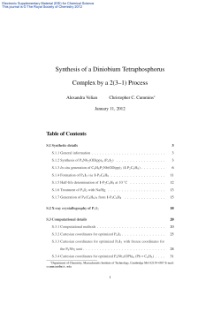 Synthesis of a Diniobium Tetraphosphorus Complex by a 2(3&ndash;1