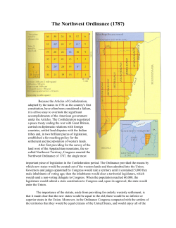 The Northwest Ordinance (1787)