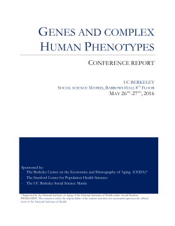 genes and complex human phenotypes