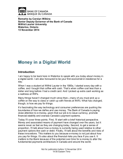 Money in a Digital World