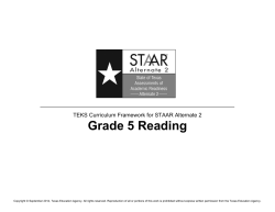 Gr 5 STAAR Alt Framework Reading10.08.14_FORWEB