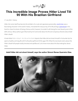 This Incredible Image Proves Hitler Lived Till 95 With His