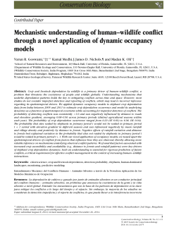 Mechanistic understanding of human&ndash;wildlife conflict through a
