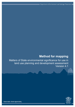 Method for mapping - Matters of State environmental significance for