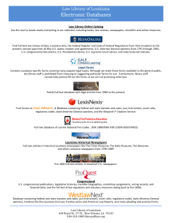 Selected Electronic Resources