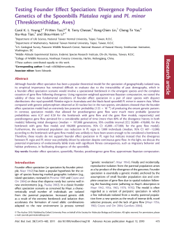 Testing Founder Effect Speciation