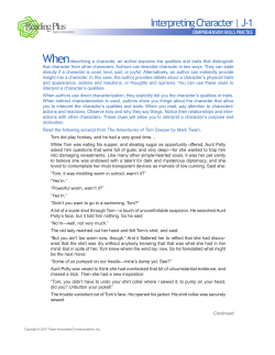 Interpreting Character | J-1