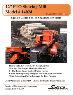12&rdquo; PTO Shaving Mill Model # 14024