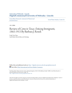 Review of Come to Texas: Enticing Immigrants, 1865